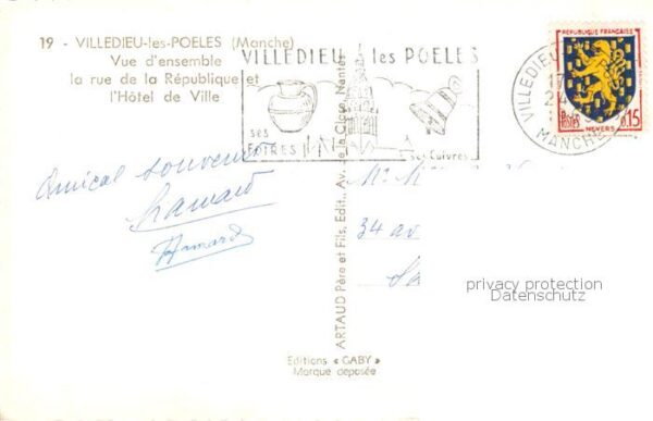 Villedieu-les-Poeles 50 Manche Vue d’ensemble la rue de la Republique – Bild 2