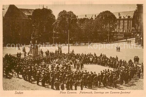Sedan 08 Ardennes Place Turenne Platzmusik Sonntags am Tu