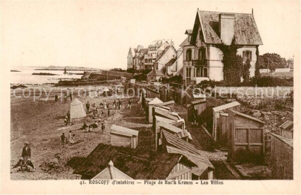 Roscoff 29 Finistere Plage de Roch Kroum Les Villas
