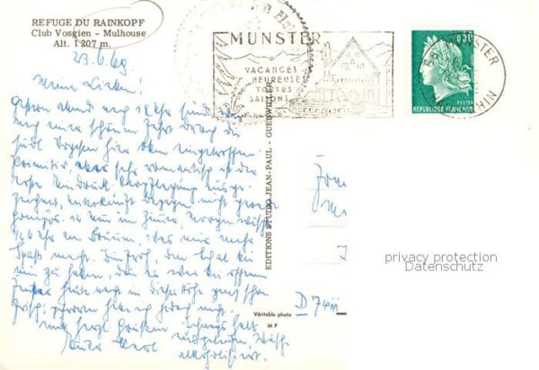 Mulhouse Muehlhausen 68 Alsace refuge du Rainkopf Club Vosgesien – Bild 2