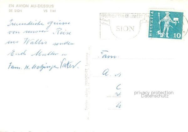 Sion  Sitten Seduno VS Vue aerienne – Bild 2