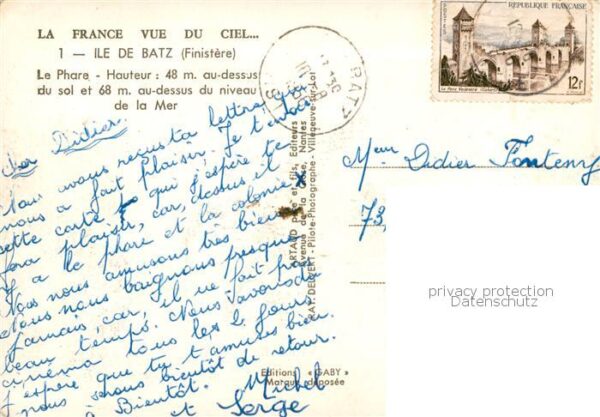 Ile-de-Batz 29 Finistere Le Phare Vue aerienne – Bild 2