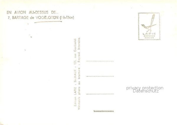 Vogelgrun Vogelgruen 68 Alsace Barrage de Vogelgrün Fliegeraufnahme – Bild 2