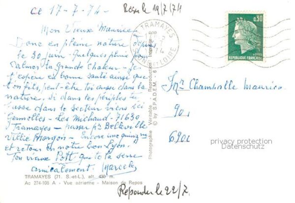 Tramayes 71 Saone-et-Loire Vue aerienne Maison de Repos – Bild 2