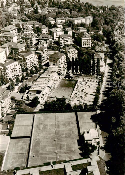 Lausanne VD Vue aerienne Piscine et Tennis Montchoi