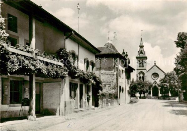Genthod GE Ortspartie mit Kirche