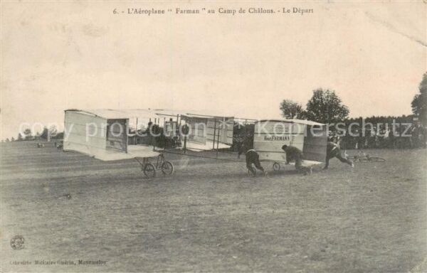 Camp de Chalons 51 Marne Aeroplane Farman au Camp de Chalons Le