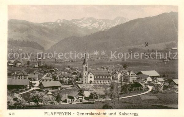 Plaffeyen Plaffeien FR Generalansicht und Kaiseregg