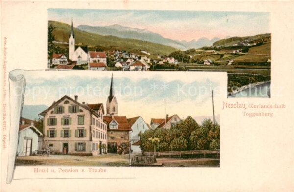 Nesslau SG Panorama Kirche Hotel und Pension zur T