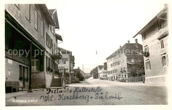 Rickenbach Wil Postauto Haltestelle Strassenpartie