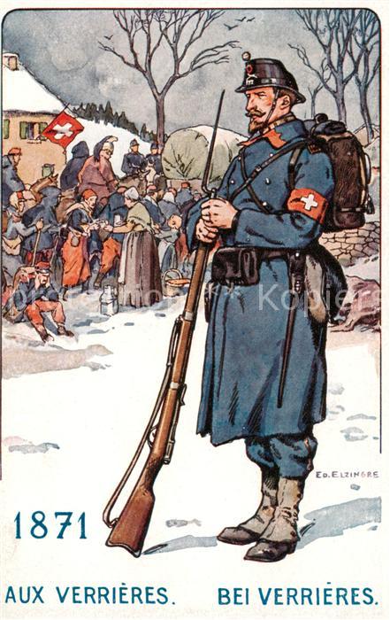 Les Verrieres NE Le Soldat Suisse a travers les ages