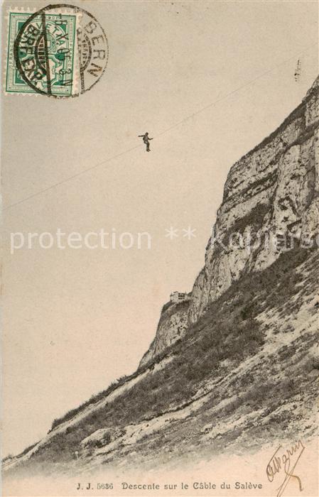 Saleve Le Haute-Savoie 74 Descente sur le Cable du Saleve