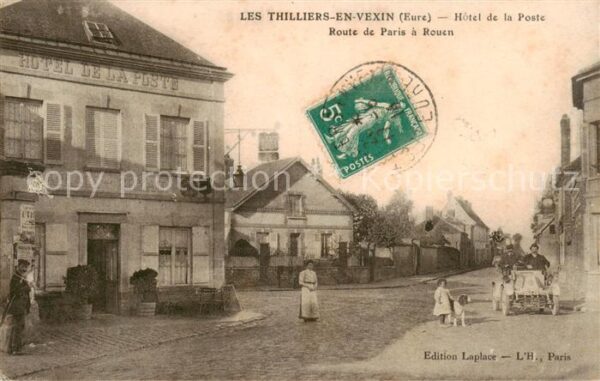 Les Thilliers-en-Vexin 27 Eure Hôtel de la Poste Route de Paris a Roue