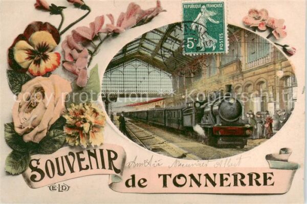 Tonnerre 89 Yonne La Gare Train Dampflokomotive