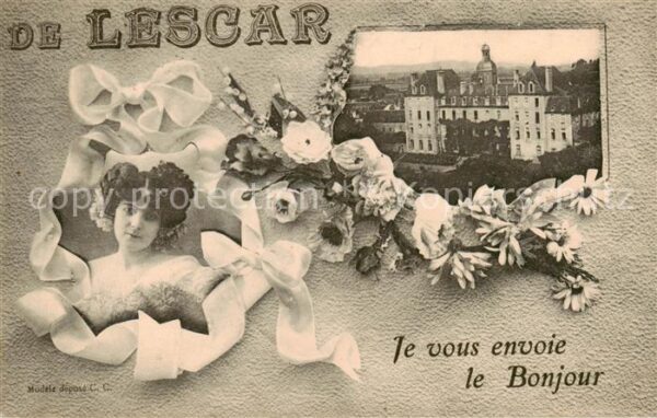 Lescar 64 Pyrenees-Atlantiques Je vous envoie le bonjour Jeune Femme C