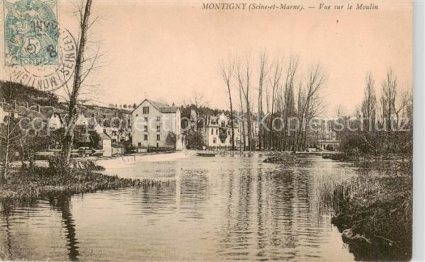 Montigny 77-Lencoup Seine-et-Marne Vue sur le moulin