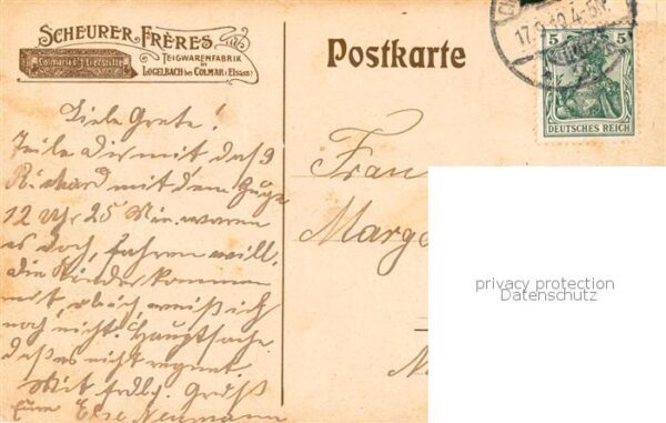 Colmar 68 Haut-Rhin Scheurer Freres Teigwarenfabrik in Lege – Bild 2