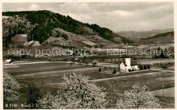 Bowil BE Panorama mit Kirche