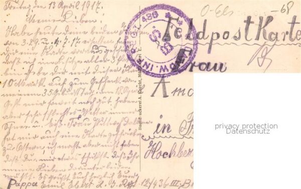 Sulz 68 Elsass Panorama Feldpost – Bild 2