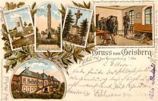Geisberg 67 Bas-Rhin Denkmal Erob Geschütz 1870 Denkmal der