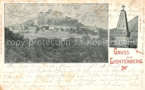 Lichtenberg 67 Burg Vogesen Gasthaus zum Schwarzen Ochsen Denkmal