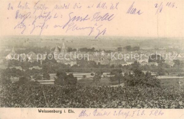 Weissenburg Wissembourg 67 Alsace Panorama Feldpost