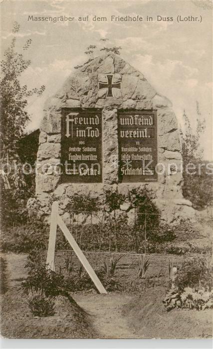 Duss Dieuze 57 Moselle Massengräber auf dem Friedhof in Duss