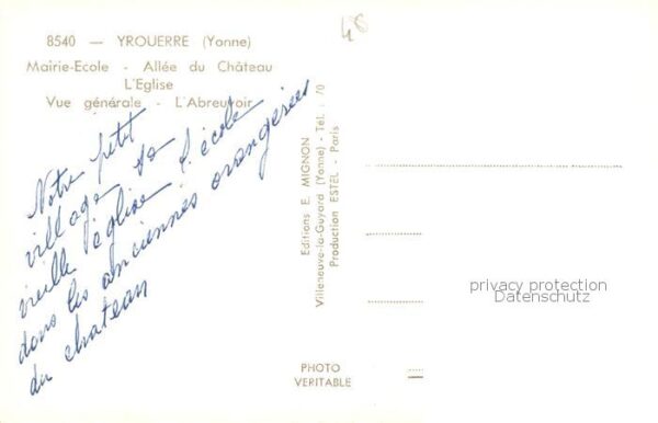 Yrouerre 89 Yonne Mairie Ecole Allee du Chateau Vue gener – Bild 2