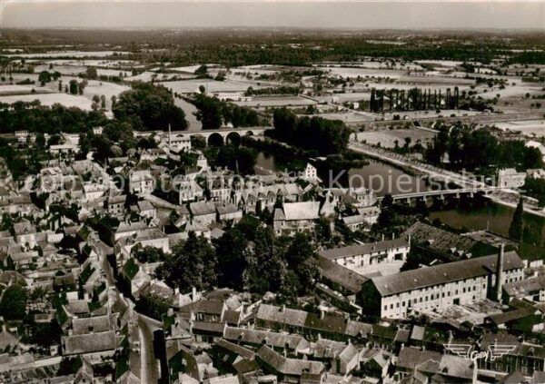 La Suze-sur-Sarthe Vue aerienne Le Pont Routier et Pont du
