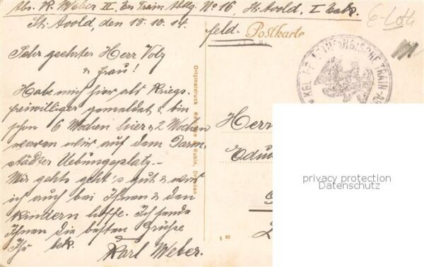 St-Avold Saint-Avold 57 Moselle Bahnhofstrasse Feldpost – Bild 2