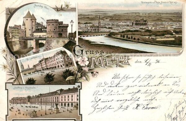 Metz  57 Moselle Panorama Deutsches Tor Kaserne Stadthau