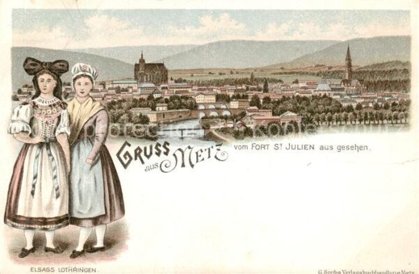 Metz  57 Moselle Panorama vom Fort St. Julien aus gesehe
