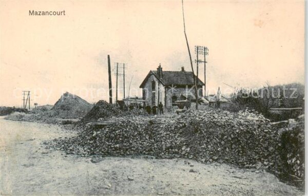 Mazancourt Fresnes-Mazancourt 80 Somme Trümmer 1. Weltkrieg Feldpost