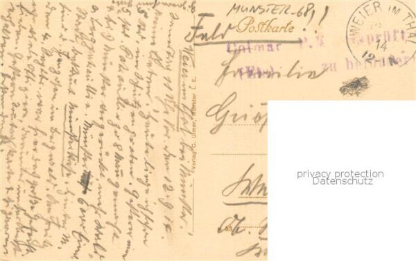 Muenster  Elsass Munster 68 Alsace Ortszentrum mit Rathaus Hotel Storchen – Bild 2