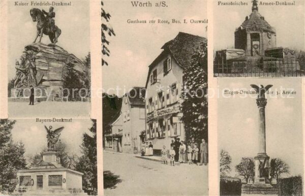 Woerth  Sauer 67 Alsace Denkmäler Gasthaus zur Rose