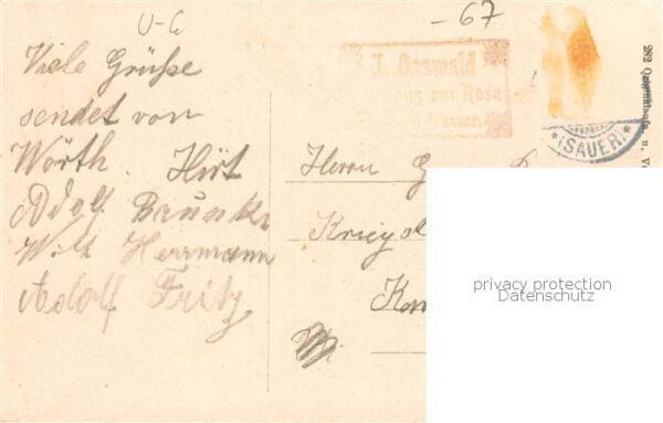 Woerth  Sauer 67 Alsace Denkmäler Gasthaus zur Rose – Bild 2