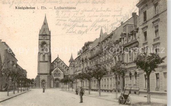 Koenigshofen  Strasbourg Strassburg 67 B Lotharstrasse Kirche Feldpost