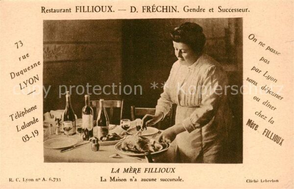 Lyon 69 Rhone Restaurant Fillioux La Mère Fillioux
