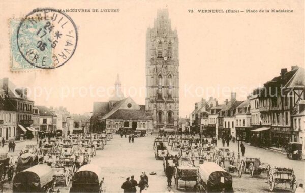 Verneuil -sur-Avre 27 Eure Place de la Madeleine Cathedrale