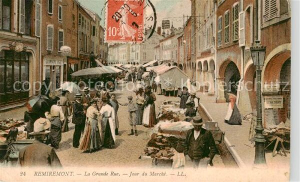 Remiremont Romberg 88 Vosges La Grande Rue Jour du Marché