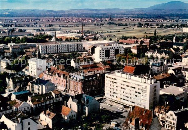 Saint-Louis Alsace 68 St Ludwig Elsass Porte de France Le Carrefour vue aérien