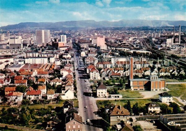 Saint-Louis Alsace 68 St Ludwig Elsass Porte de France vue aérienne vers Bâle