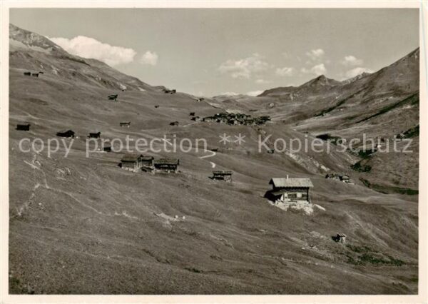 Fondei Langwies GR Walsersiedlung mit Blick nach Strassber