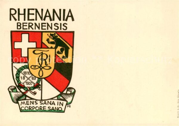 Bern BE Rhenania Bernensis Studentenverbindung