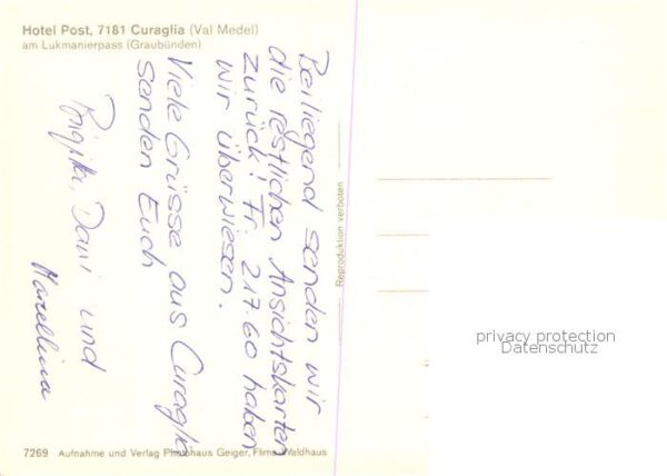 Curaglia GR Hotel Post am Lukmanierpass – Bild 2