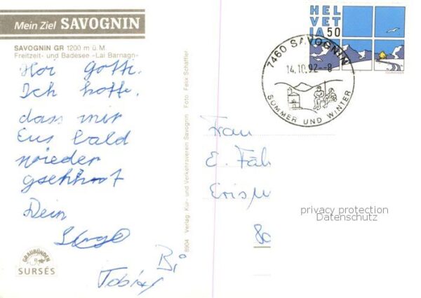 Savognin Savognino GR Freizeit und Badesee Lai Barnagn – Bild 2