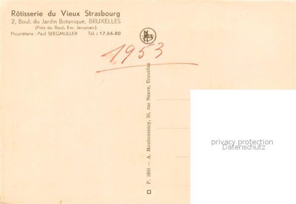 Strasbourg Strassburg 67 Bas-Rhin Rôtisserie du vieux Strasbourg Restaura – Bild 2