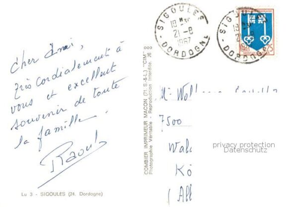 Sigoules 24 Dordogne Eglise La Cave cooperative Groupe Scola – Bild 2