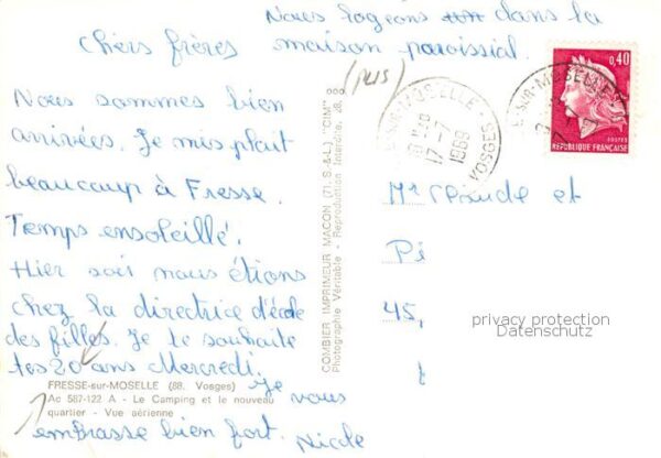 Fresse-sur-Moselle Le Camping et le nouveau quartier vue a – Bild 2