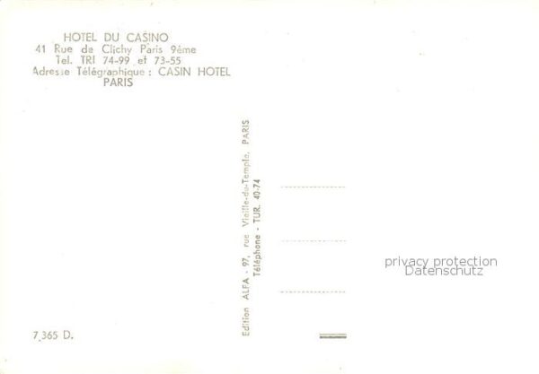 Paris 75 Hotel du Casino Vue partielle – Bild 2